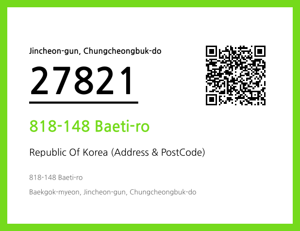 Address and Postal Code QR Code Image (CC BY 4.0)