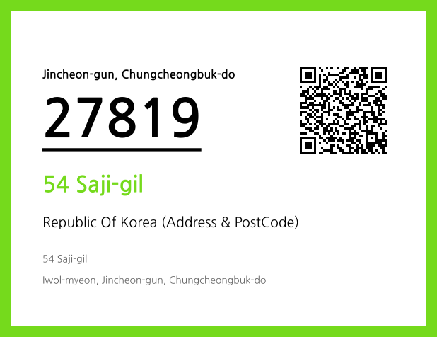 Address and Postal Code QR Code Image (CC BY 4.0)