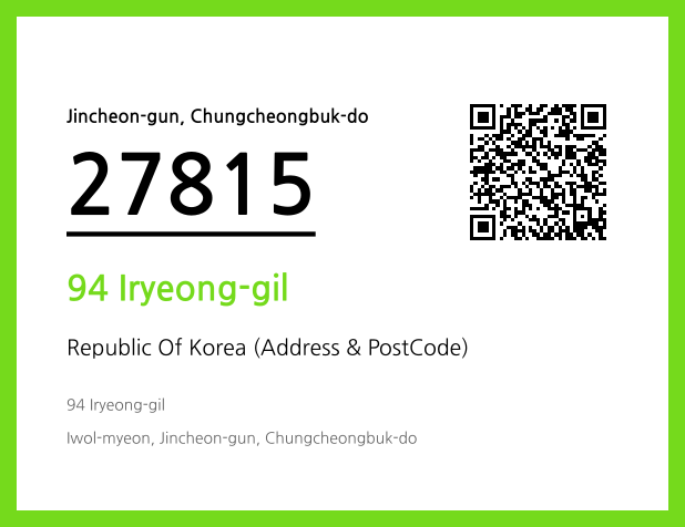 Address and Postal Code QR Code Image (CC BY 4.0)