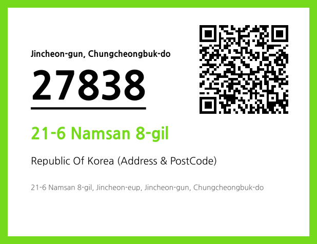 Address and Postal Code QR Code Image (CC BY 4.0)