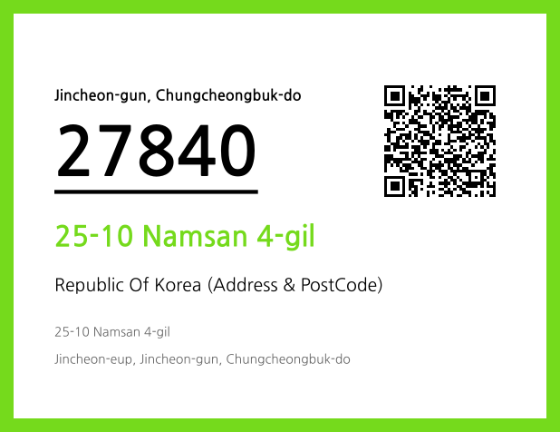 Address and Postal Code QR Code Image (CC BY 4.0)
