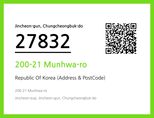 Address and Postal Code QR Code Image (CC BY 4.0)