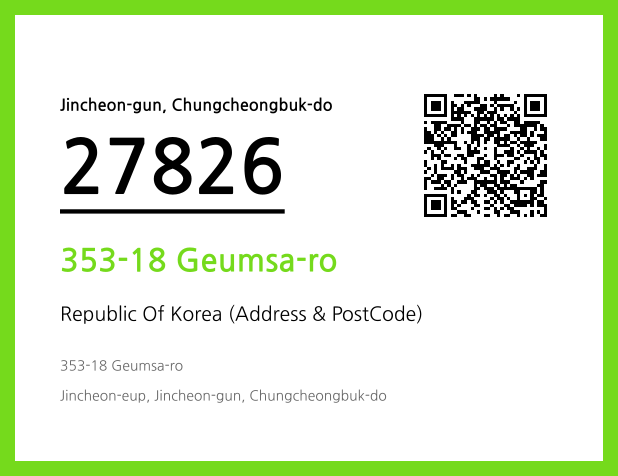 Address and Postal Code QR Code Image (CC BY 4.0)