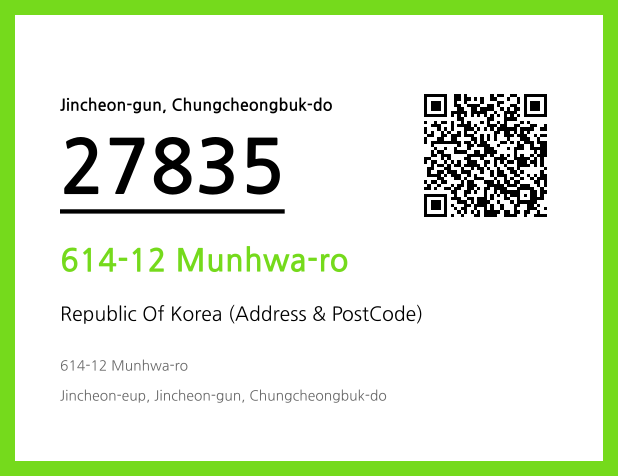 Address and Postal Code QR Code Image (CC BY 4.0)