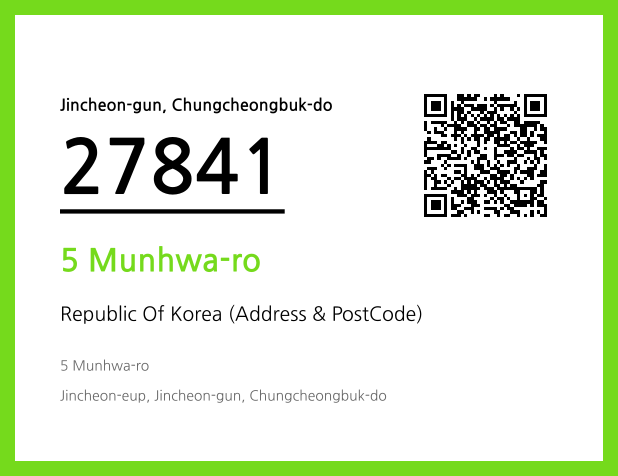 Address and Postal Code QR Code Image (CC BY 4.0)