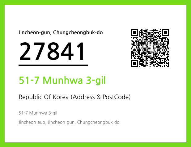 Address and Postal Code QR Code Image (CC BY 4.0)