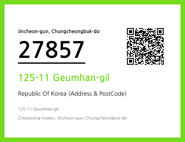 Address and Postal Code QR Code Image (CC BY 4.0)