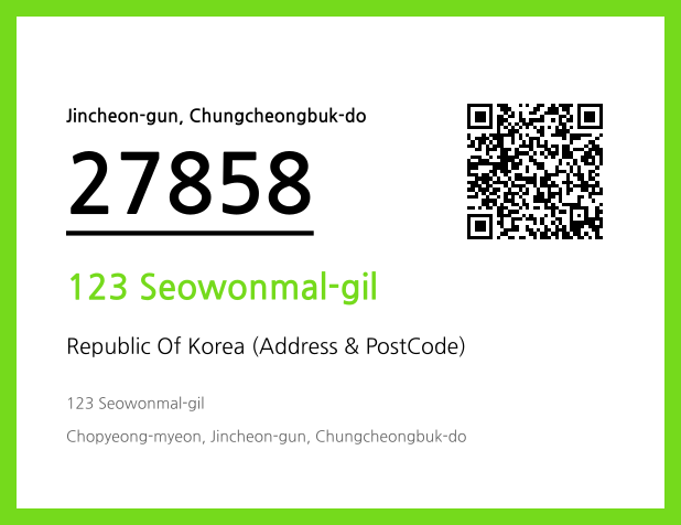 Address and Postal Code QR Code Image (CC BY 4.0)