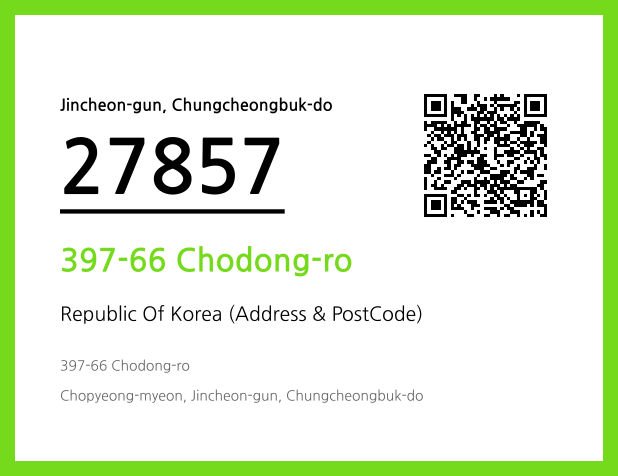 Address and Postal Code QR Code Image (CC BY 4.0)