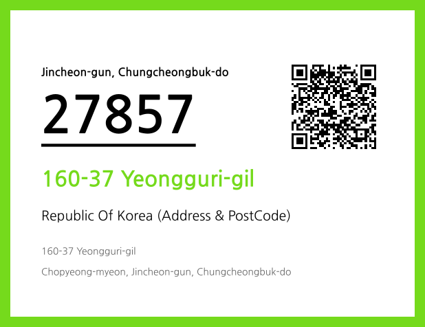 Address and Postal Code QR Code Image (CC BY 4.0)