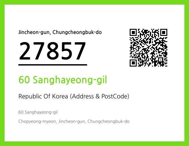 Address and Postal Code QR Code Image (CC BY 4.0)