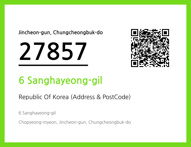 CC BY 4.0 Address and Postal Code QR Code Image (CC BY 4.0)