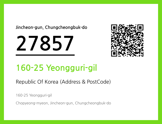Address and Postal Code QR Code Image (CC BY 4.0)