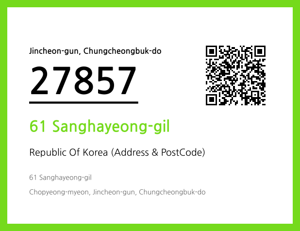 Address and Postal Code QR Code Image (CC BY 4.0)