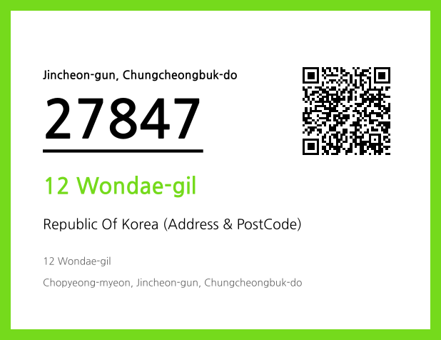 Address and Postal Code QR Code Image (CC BY 4.0)
