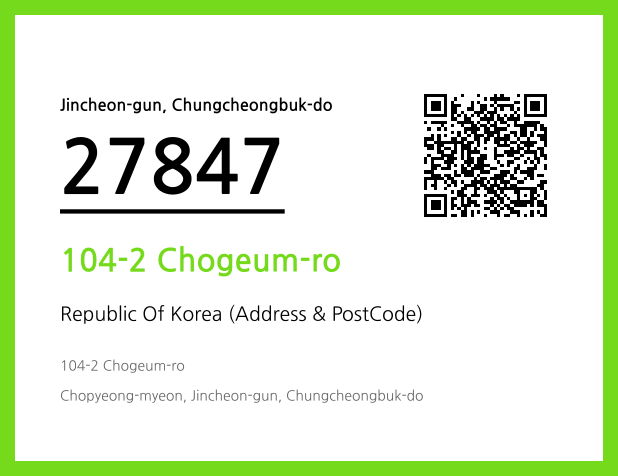 Address and Postal Code QR Code Image (CC BY 4.0)
