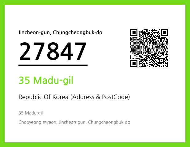 Address and Postal Code QR Code Image (CC BY 4.0)