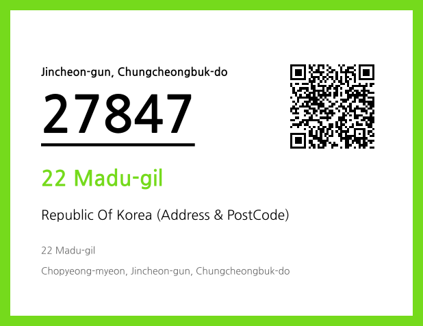 Address and Postal Code QR Code Image (CC BY 4.0)