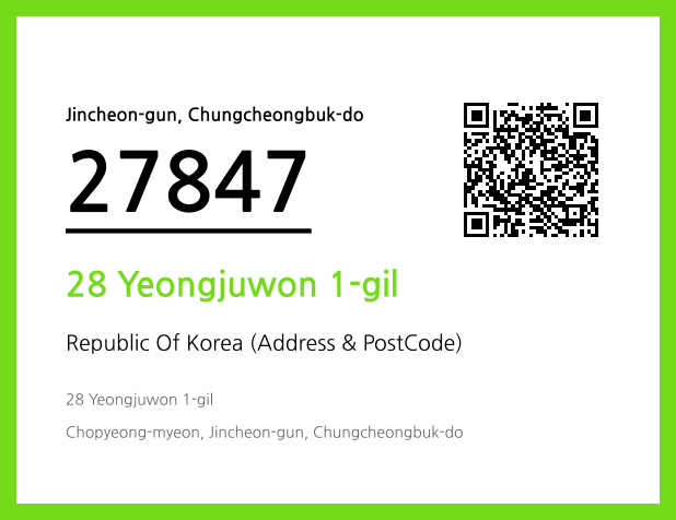 CC BY 4.0 Address and Postal Code QR Code Image (CC BY 4.0)