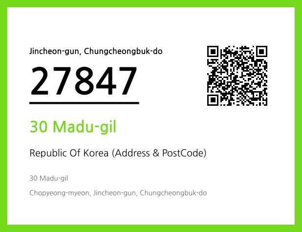 Address and Postal Code QR Code Image (CC BY 4.0)