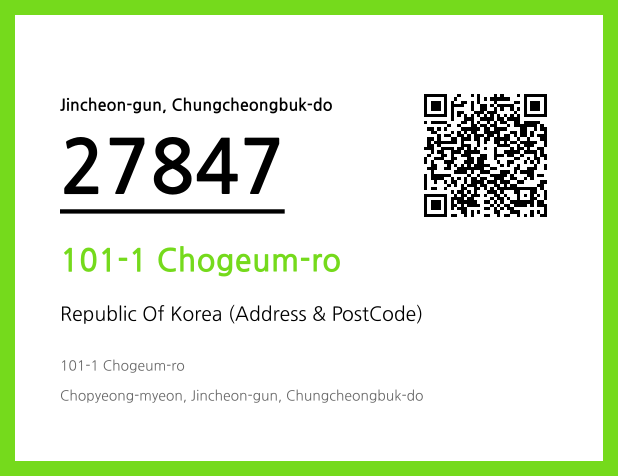 Address and Postal Code QR Code Image (CC BY 4.0)