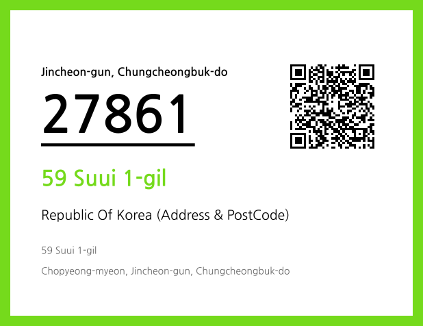 Address and Postal Code QR Code Image (CC BY 4.0)