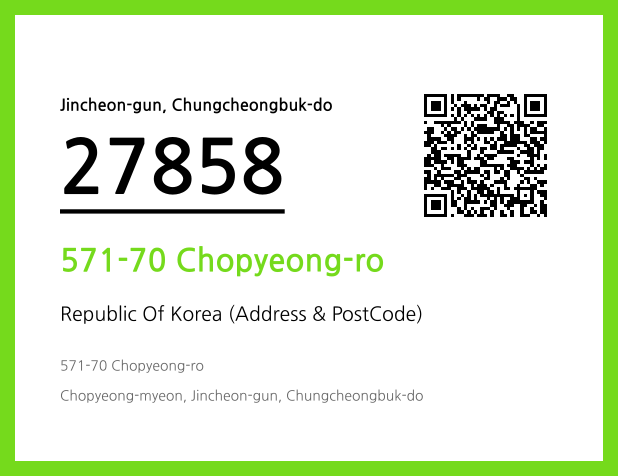 CC BY 4.0 Address and Postal Code QR Code Image (CC BY 4.0)