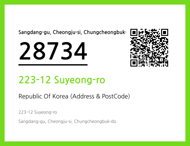 Address and Postal Code QR Code Image (CC BY 4.0)