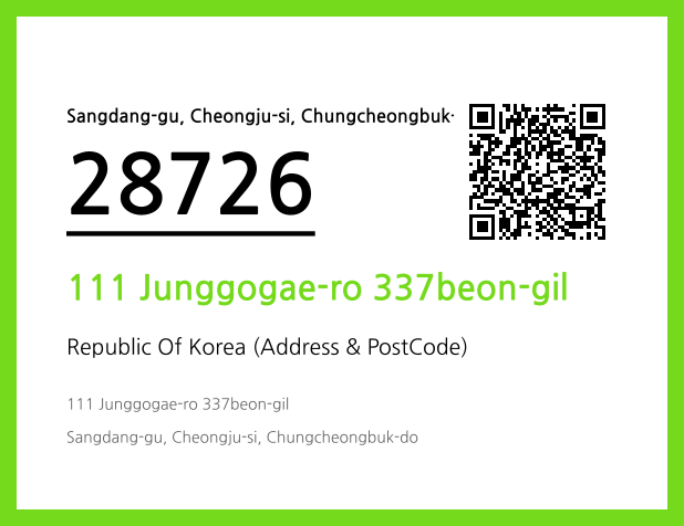 Address and Postal Code QR Code Image (CC BY 4.0)