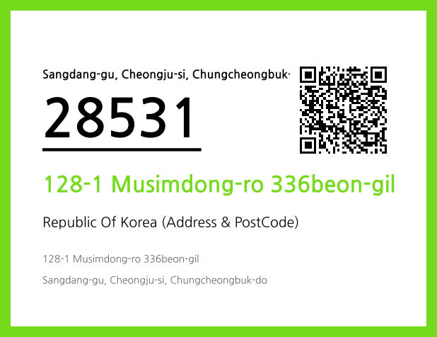 CC BY 4.0 Address and Postal Code QR Code Image (CC BY 4.0)