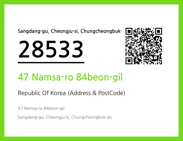 Address and Postal Code QR Code Image (CC BY 4.0)