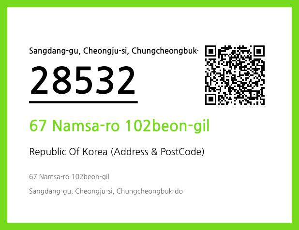 Address and Postal Code QR Code Image (CC BY 4.0)