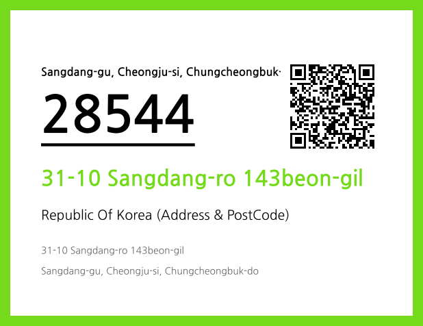 Address and Postal Code QR Code Image (CC BY 4.0)