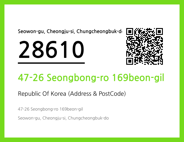 CC BY 4.0 Address and Postal Code QR Code Image (CC BY 4.0)