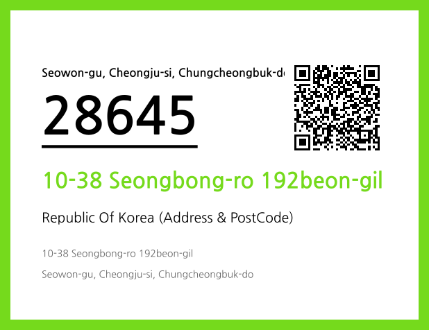 CC BY 4.0 Address and Postal Code QR Code Image (CC BY 4.0)