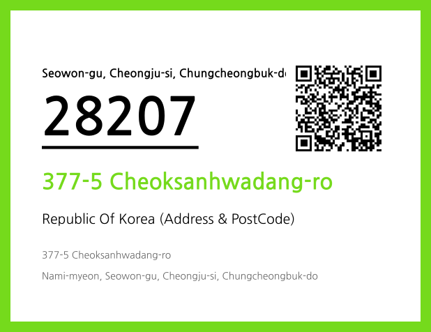 CC BY 4.0 Address and Postal Code QR Code Image (CC BY 4.0)
