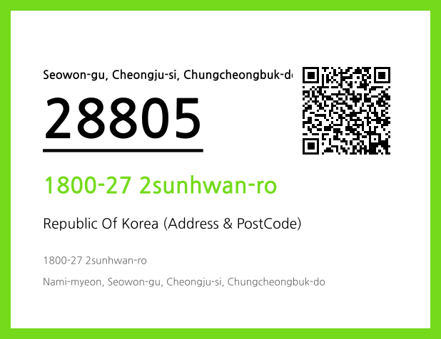 CC BY 4.0 Address and Postal Code QR Code Image (CC BY 4.0)