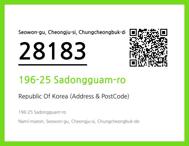 CC BY 4.0 Address and Postal Code QR Code Image (CC BY 4.0)