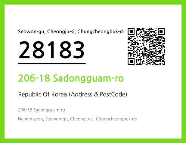 CC BY 4.0 Address and Postal Code QR Code Image (CC BY 4.0)
