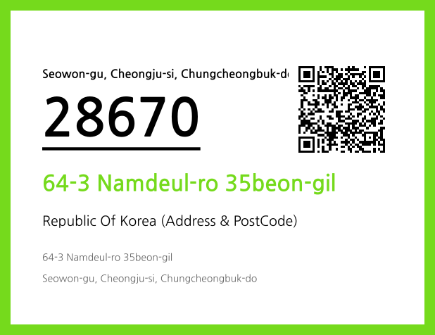 Address and Postal Code QR Code Image (CC BY 4.0)