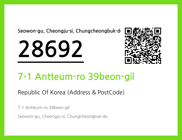 Address and Postal Code QR Code Image (CC BY 4.0)