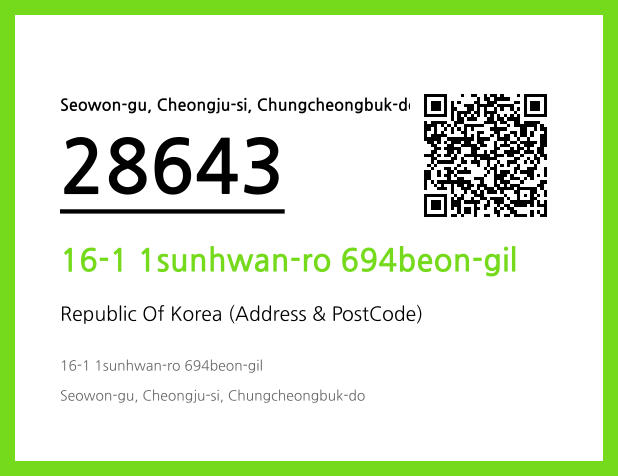 Address and Postal Code QR Code Image (CC BY 4.0)