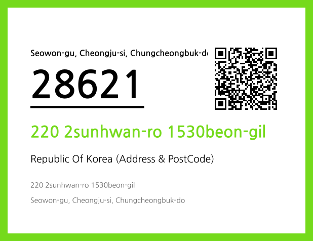 Address and Postal Code QR Code Image (CC BY 4.0)