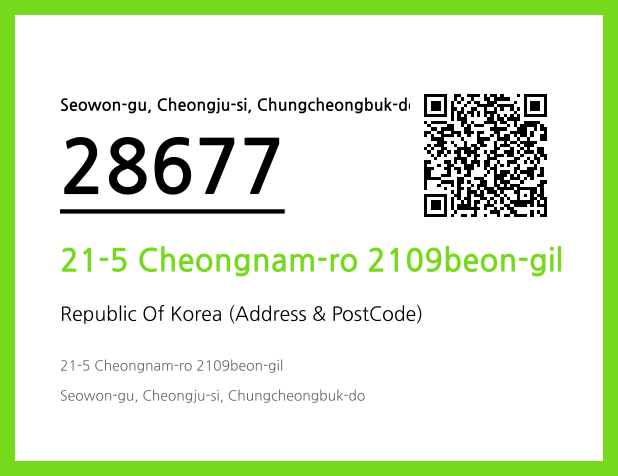 CC BY 4.0 Address and Postal Code QR Code Image (CC BY 4.0)