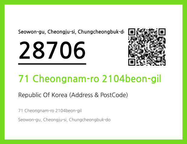 CC BY 4.0 Address and Postal Code QR Code Image (CC BY 4.0)
