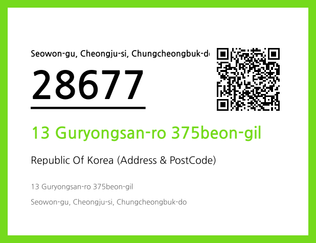 Address and Postal Code QR Code Image (CC BY 4.0)