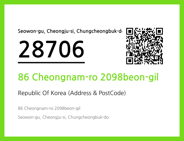 Address and Postal Code QR Code Image (CC BY 4.0)