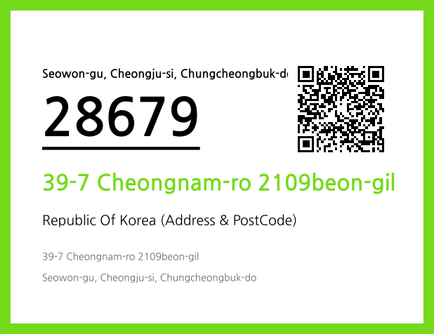 Address and Postal Code QR Code Image (CC BY 4.0)