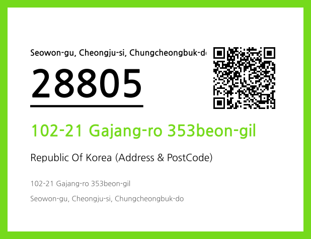 Address and Postal Code QR Code Image (CC BY 4.0)