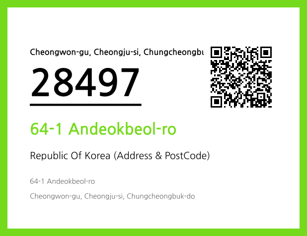 Address and Postal Code QR Code Image (CC BY 4.0)
